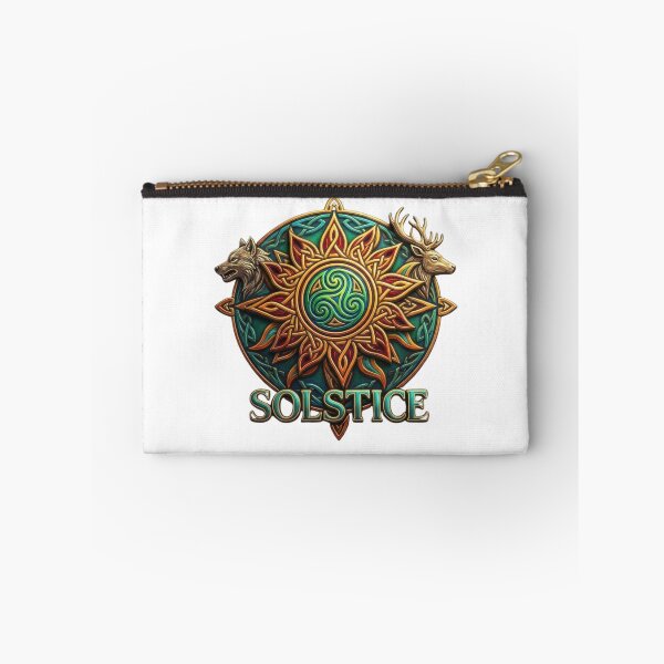 Item preview, Celtic Solstice Triskel Wolf Deer Design | Pagan Celtic Symbol Art designed and sold by Cauldron Crafts.