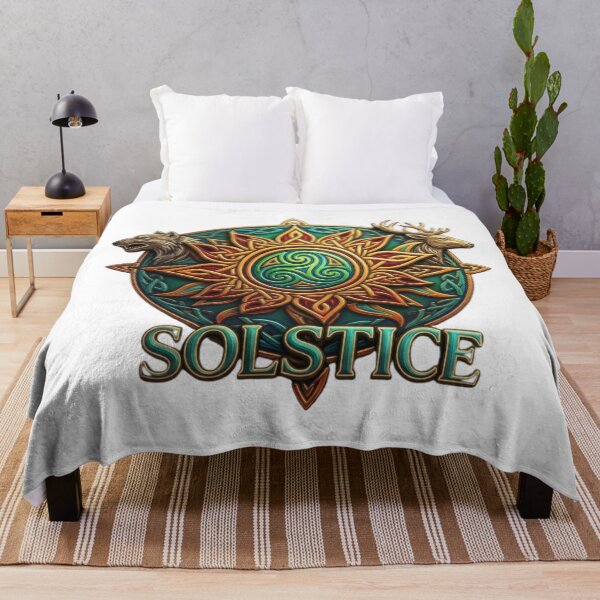 Item preview, Celtic Solstice Triskel Wolf Deer Design | Pagan Celtic Symbol Art designed and sold by Cauldron Crafts.