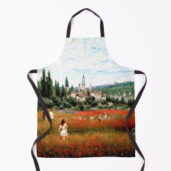 Item preview, Poppy Field near Vétheuil: Impression of Scarlet Blossoms designed and sold by artdesignsnow.