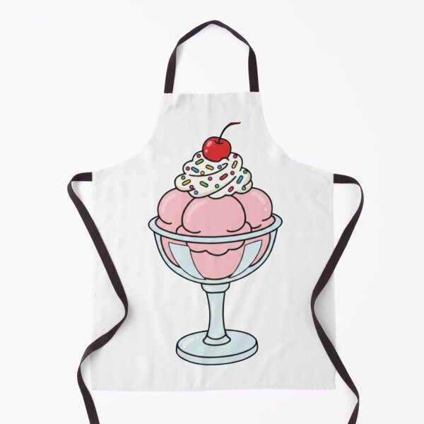 Item preview, Cute Pink Ice Cream Sundae Cartoon designed and sold by Inka Moon Design.