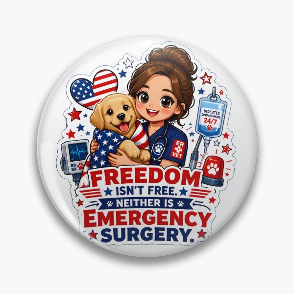 Item preview, Freedom Isn't Free. Neither Is Emergency Surgery – Patriotic ER Vet Tech 4th of July Graphic designed and sold by Bettybee00.