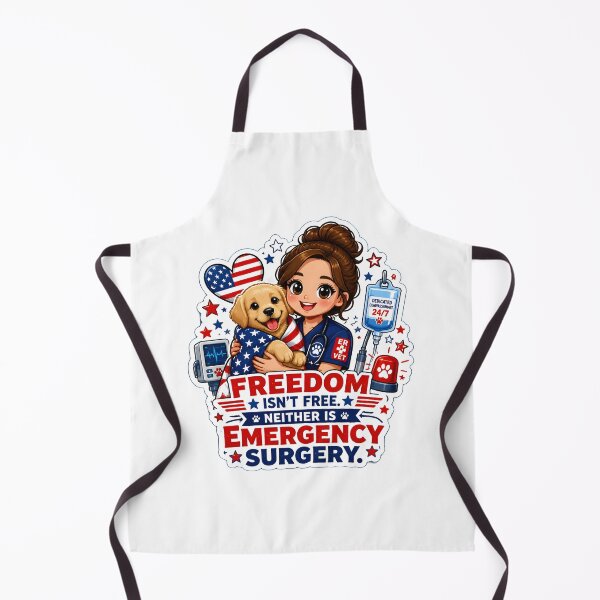 Item preview, Freedom Isn't Free. Neither Is Emergency Surgery – Patriotic ER Vet Tech 4th of July Graphic designed and sold by Bettybee00.
