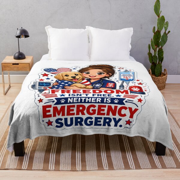 Item preview, Freedom Isn't Free. Neither Is Emergency Surgery – Patriotic ER Vet Tech 4th of July Graphic designed and sold by Bettybee00.
