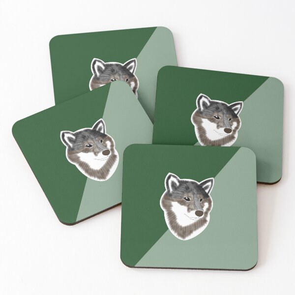 Item preview, Two toned colors (green, light green) with black Shiba Inu designed and sold by ShibaCruise-On.