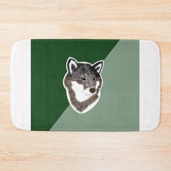 Item preview, Two toned colors (green, light green) with black Shiba Inu designed and sold by ShibaCruise-On.