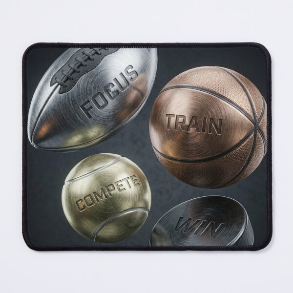Item preview, FOCUS TRAIN COMPETE WIN - Athlete Sports Mindset Sticker | RAMHEARTS designed and sold by RAMHEARTS.