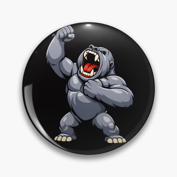 Item preview, Roaring Gorilla – Fierce Primate Illustration designed and sold by ROARSOME DESiGNS.