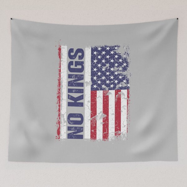 Item preview, Anti Trump No Kings Protest Vintage American Flag designed and sold by Artycom.