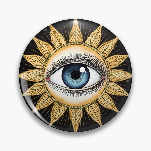 Item preview, Celestial Third Eye Sun | Boho Occult Mystic Art & Witchy Aesthetic designed and sold by Melian Vintage.