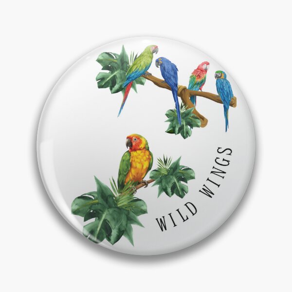 Item preview, Wild Wings – Tropical Macaw & Parrot Botanical Art designed and sold by Miho9999.
