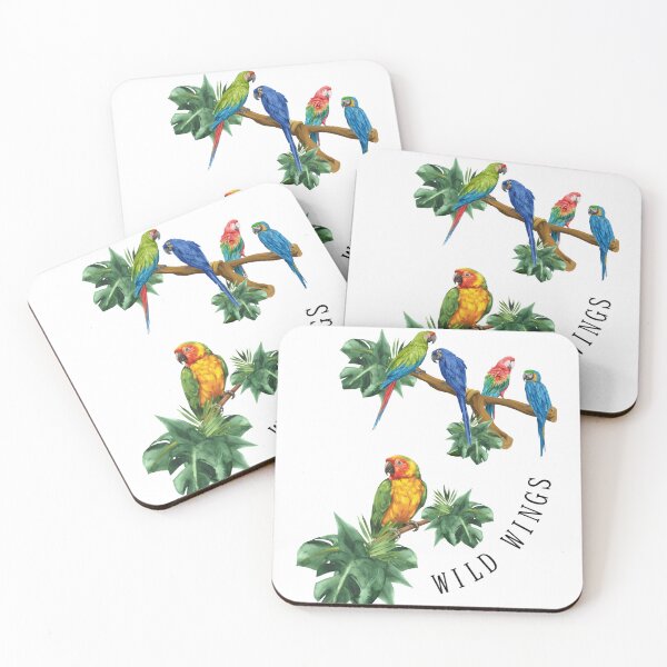 Item preview, Wild Wings – Tropical Macaw & Parrot Botanical Art designed and sold by Miho9999.