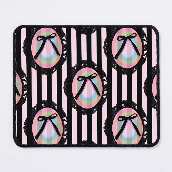 Item preview, My Gothic Romance – Victorian Cameo Bow Pattern in Pink Black and Crimson designed and sold by VirtuallyCreativ .