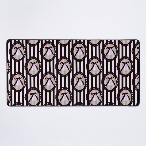 Item preview, My Gothic Romance – Victorian Cameo Bow Pattern in Pink Black and Crimson designed and sold by VirtuallyCreativ .