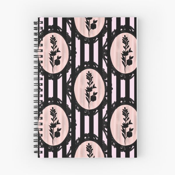 Item preview, My Gothic Romance – Victorian Cameo Bow Pattern in Pink Black and Crimson designed and sold by VirtuallyCreativ .