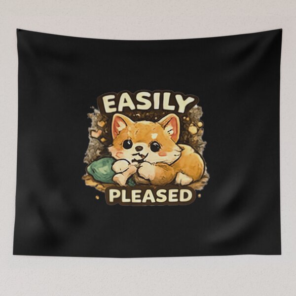 Item preview, Easily Pleased Funny Cute Dog Puppy Toy Lover designed and sold by Hobby-up.