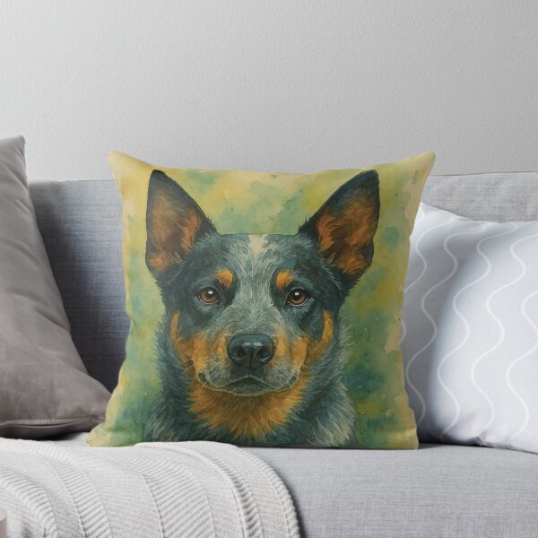 Item preview, Australian Cattle Dog Watercolor Dog Art designed and sold by MaverlyShop.