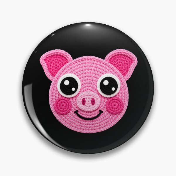 Item preview, Happy Pig Face Crochet Style designed and sold by ColorSplash123.