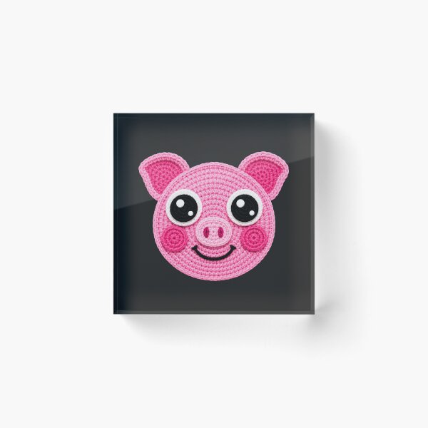 Item preview, Happy Pig Face Crochet Style designed and sold by ColorSplash123.