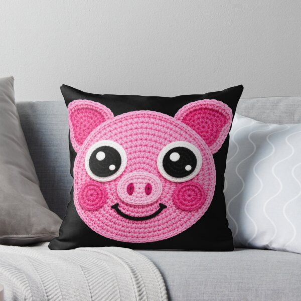 Item preview, Happy Pig Face Crochet Style designed and sold by ColorSplash123.