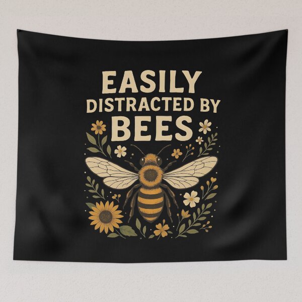 Item preview, Easily Distracted By Bees Retro Vintage Honeybee Sunflower designed and sold by Photo-Sphere101.