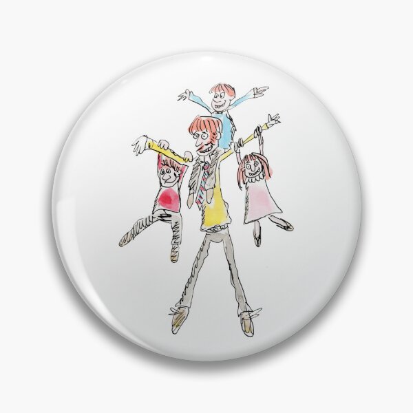 Item preview, Ginger Dad jumping with his kids designed and sold by Inky Fingers Illustrations.