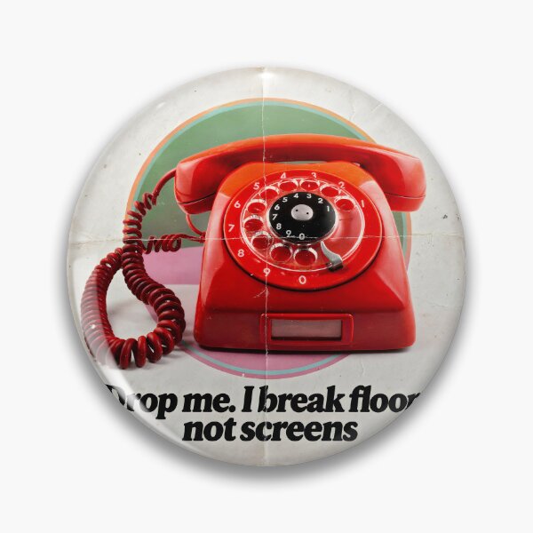 Item preview, Drop Me I Break Floors Not Screens - Funny Retro Rotary Phone designed and sold by Melian Vintage.