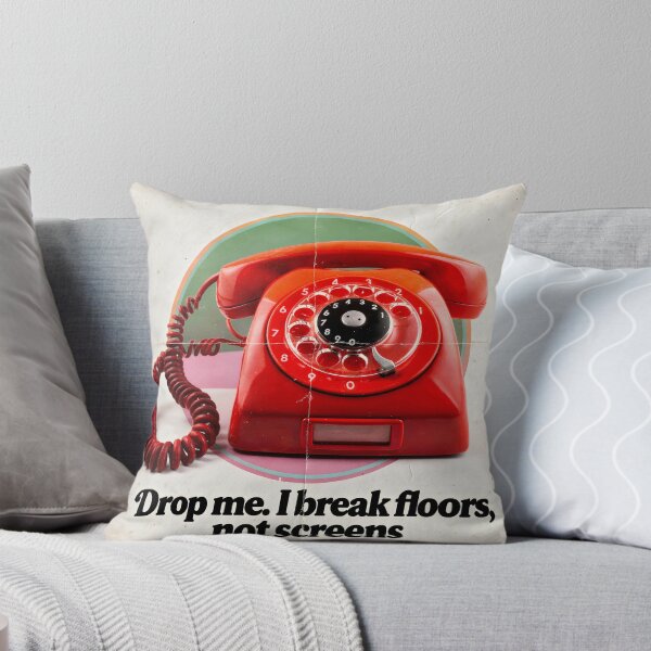 Item preview, Drop Me I Break Floors Not Screens - Funny Retro Rotary Phone designed and sold by Melian Vintage.