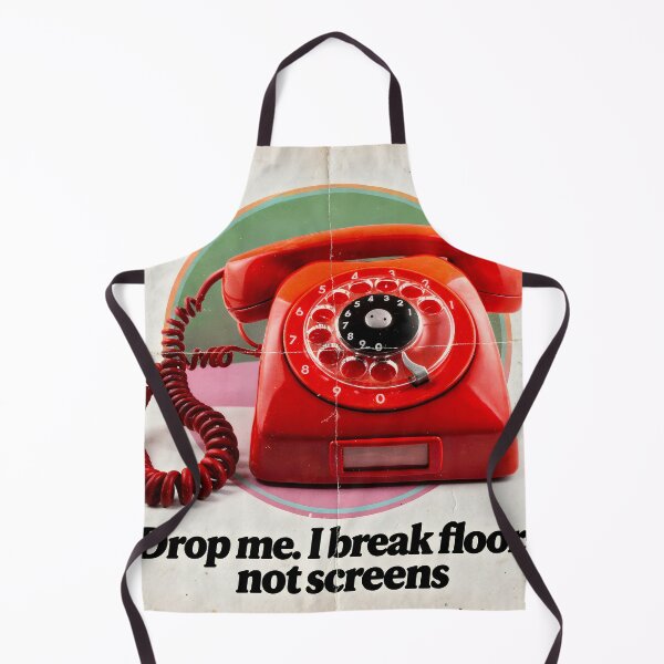 Item preview, Drop Me I Break Floors Not Screens - Funny Retro Rotary Phone designed and sold by Melian Vintage.
