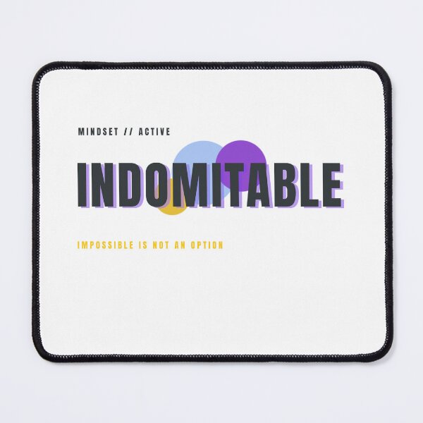 Item preview, INDOMITABLE – Impossible Is Not an Option Typography Design designed and sold by HeartAndArtShop.