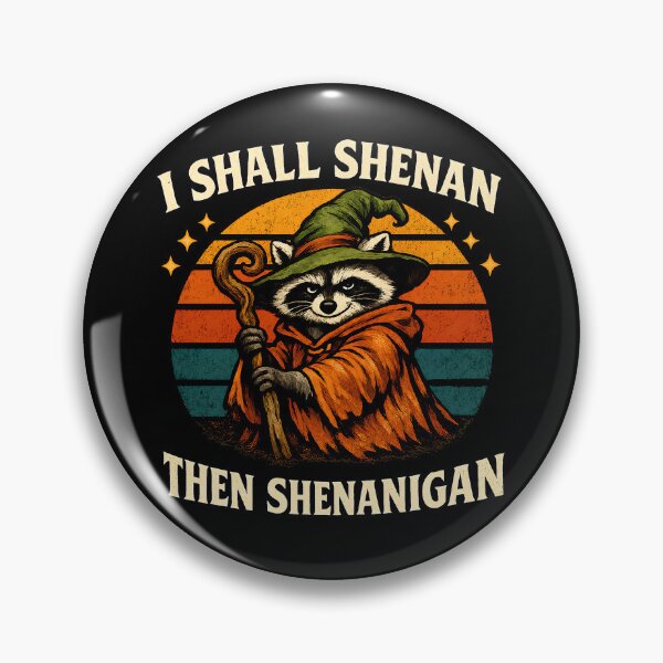 Item preview, I Shall Shenan Then Shenanigan Funny Raccoon Wizard Shirt designed and sold by LunaMagicStudio.