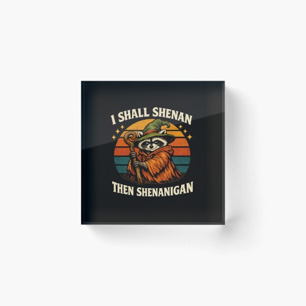 Item preview, I Shall Shenan Then Shenanigan Funny Raccoon Wizard Shirt designed and sold by LunaMagicStudio.
