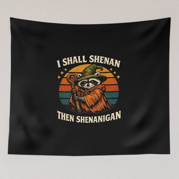 Item preview, I Shall Shenan Then Shenanigan Funny Raccoon Wizard Shirt designed and sold by LunaMagicStudio.