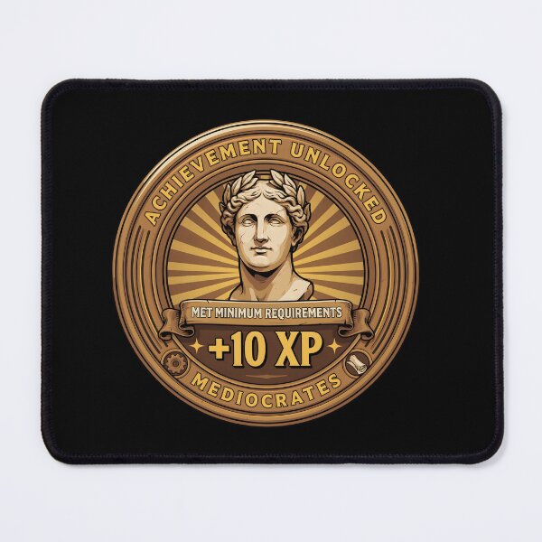 Item preview, Mediocrates Funny Philosopher Design | Ancient Coin, Achievement Badge & Museum Plaque Humor designed and sold by Lina Caro.