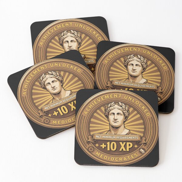 Item preview, Mediocrates Funny Philosopher Design | Ancient Coin, Achievement Badge & Museum Plaque Humor designed and sold by Lina Caro.