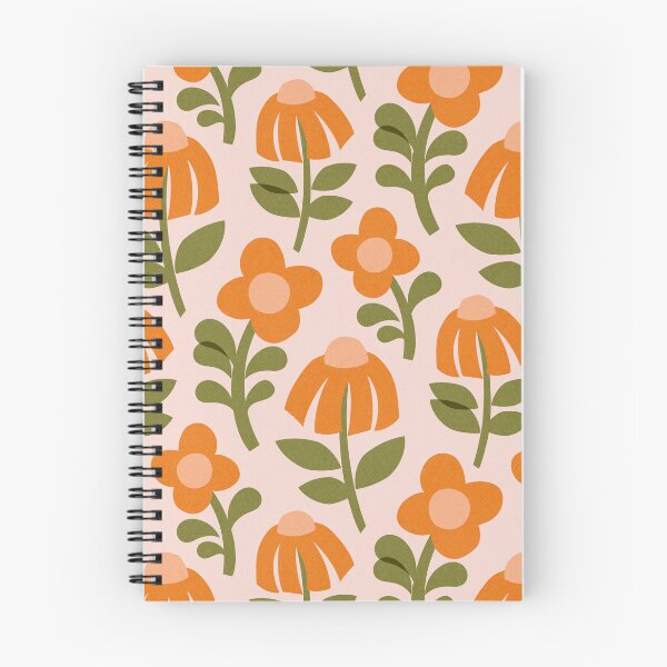 Item preview, Mid Century Mod Flowers in Vintage Orange designed and sold by Perrin Le Feuvre.