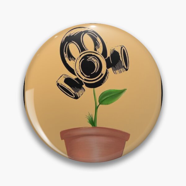 Item preview, Breathing Life - Surreal Gas Mask Flower Art designed and sold by PeterJaxx.