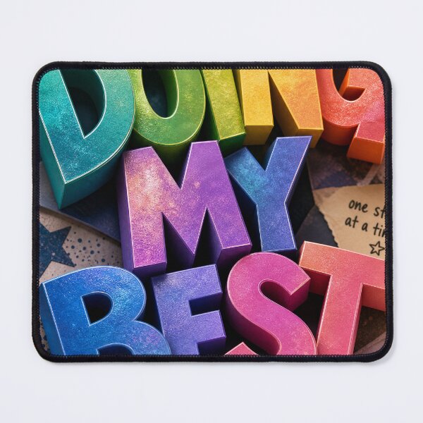 Item preview, Doing My Best Typography, Colorful Letter Collage Design designed and sold by Jandedan.