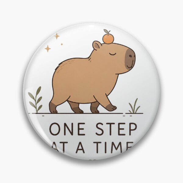 Item preview, One Step At A Time Capybara | Motivational Animal Design designed and sold by inessiiilvaaaaa.