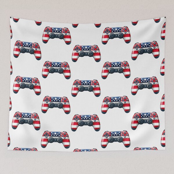 Item preview, American Flag Gamer 4th of July Video Games USA Patriotic designed and sold by smartrocket.