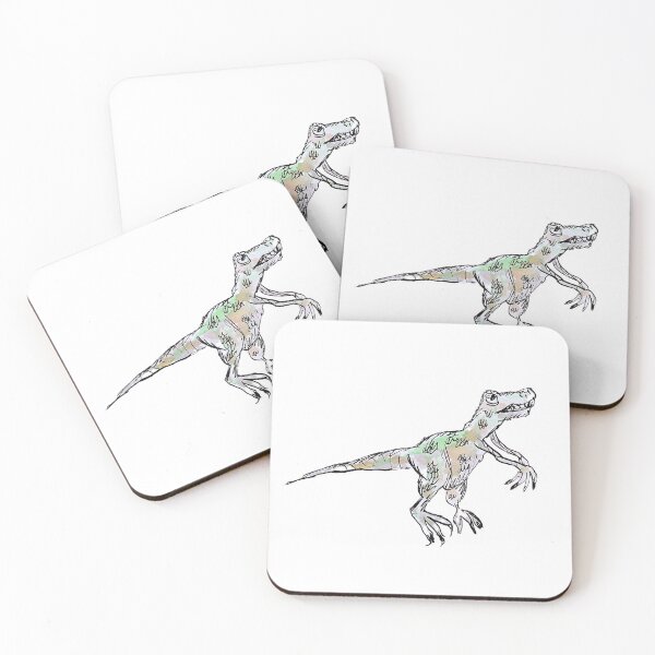 Artikelvorschau, Ein freundlicher Velciraptor-Dinosaurier entworfen und verkauft von Inky Fingers Illustrations.