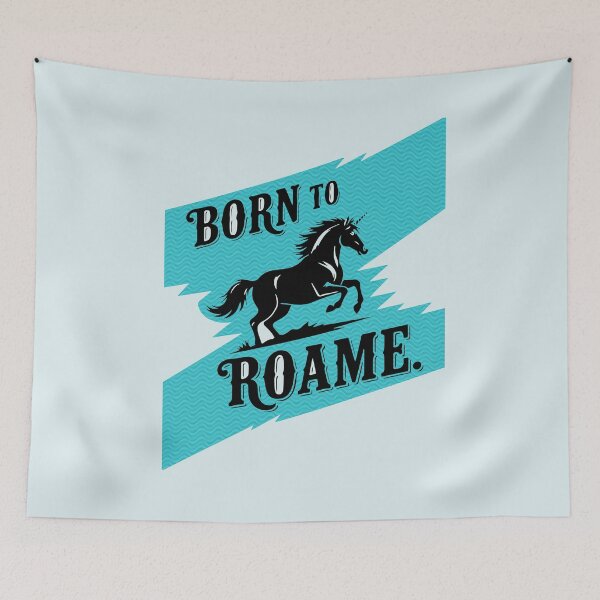 Item preview, Born To Roam - Black on Blue designed and sold by LisaMise.