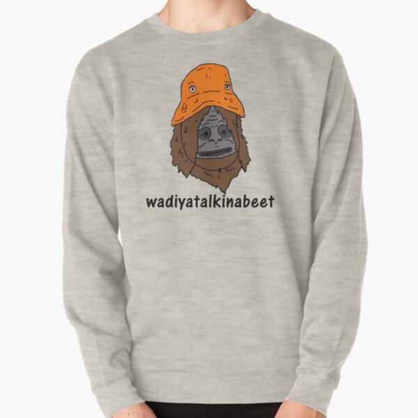 sassy wadiyatalkinabeet orange hat Pullover Sweatshirt