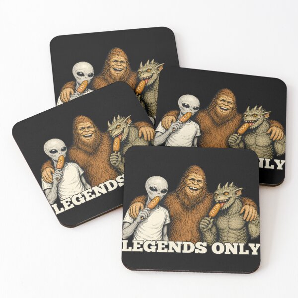 Item preview, Bigfoot, Alien & Chupacabra Legends Corn Dog Club Funny Paranormal Monster Artwork designed and sold by TheTrendsDesk.