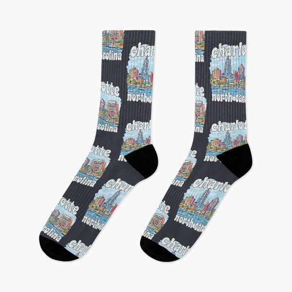 Item preview, Charlotte North Carolina Cute Skyline Pastel City designed and sold by HowToCanadian.