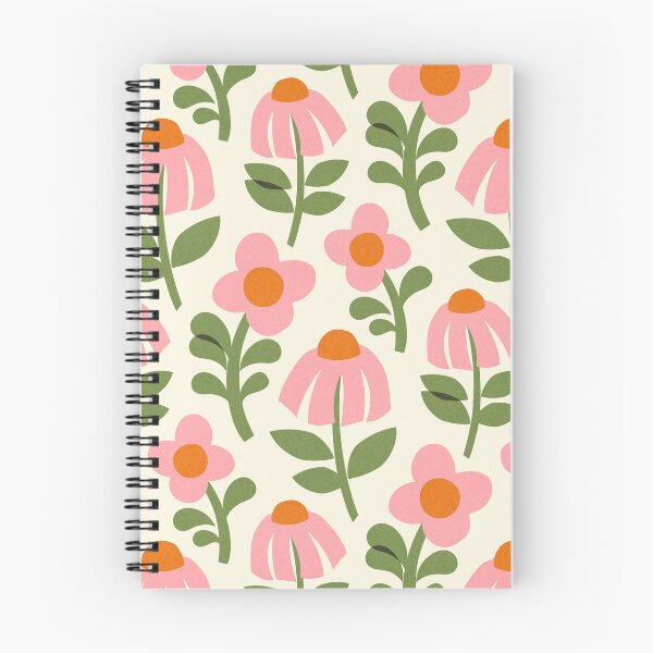 Item preview, Mid Century Mod Flowers in Pink and Green designed and sold by Perrin Le Feuvre.