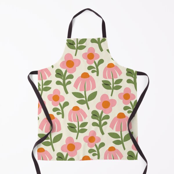 Item preview, Mid Century Mod Flowers in Pink and Green designed and sold by Perrin Le Feuvre.
