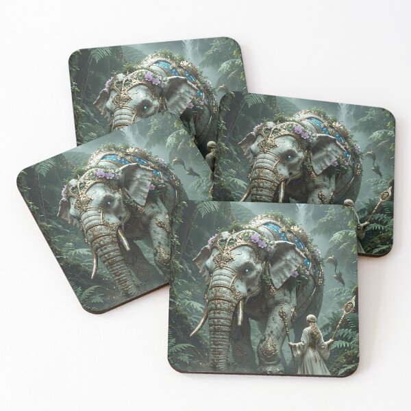 Item preview, The Sacred Elephant and the Priestess of the Forgotten Rainforest designed and sold by VoidVeilStudio.