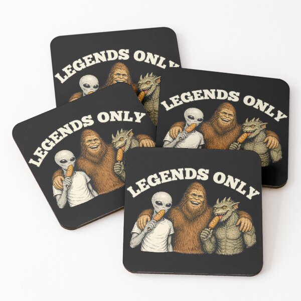 Item preview, Bigfoot, Alien & Chupacabra  Corn Dog Club Legends Funny Paranormal Monster Artwork designed and sold by TheTrendsDesk.