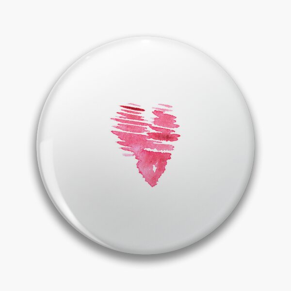 Item preview, watercolor heart illustration with expressive pink brush strokes and a dreamy handmade texture. designed and sold by SashaZinch.