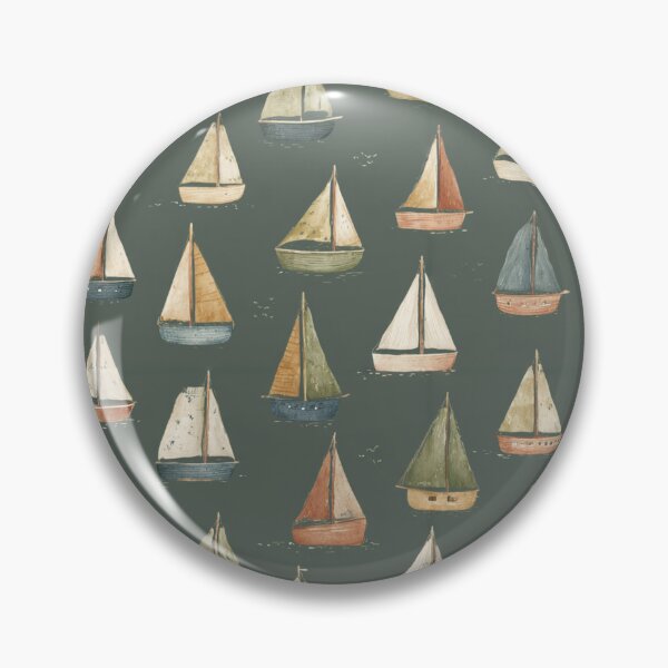 Item preview, Vintage Nautical Sailboat Pattern | Seamless Coastal Sailing Design designed and sold by Bound for Wonder.